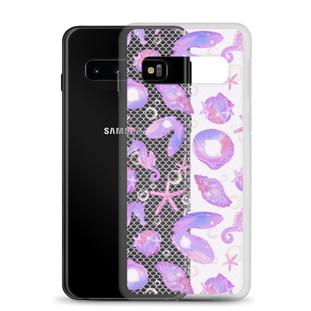 Showcase your style with the Sea Princess Samsung® Clear Case, adorned with sparkles and seashells for ultimate protection.