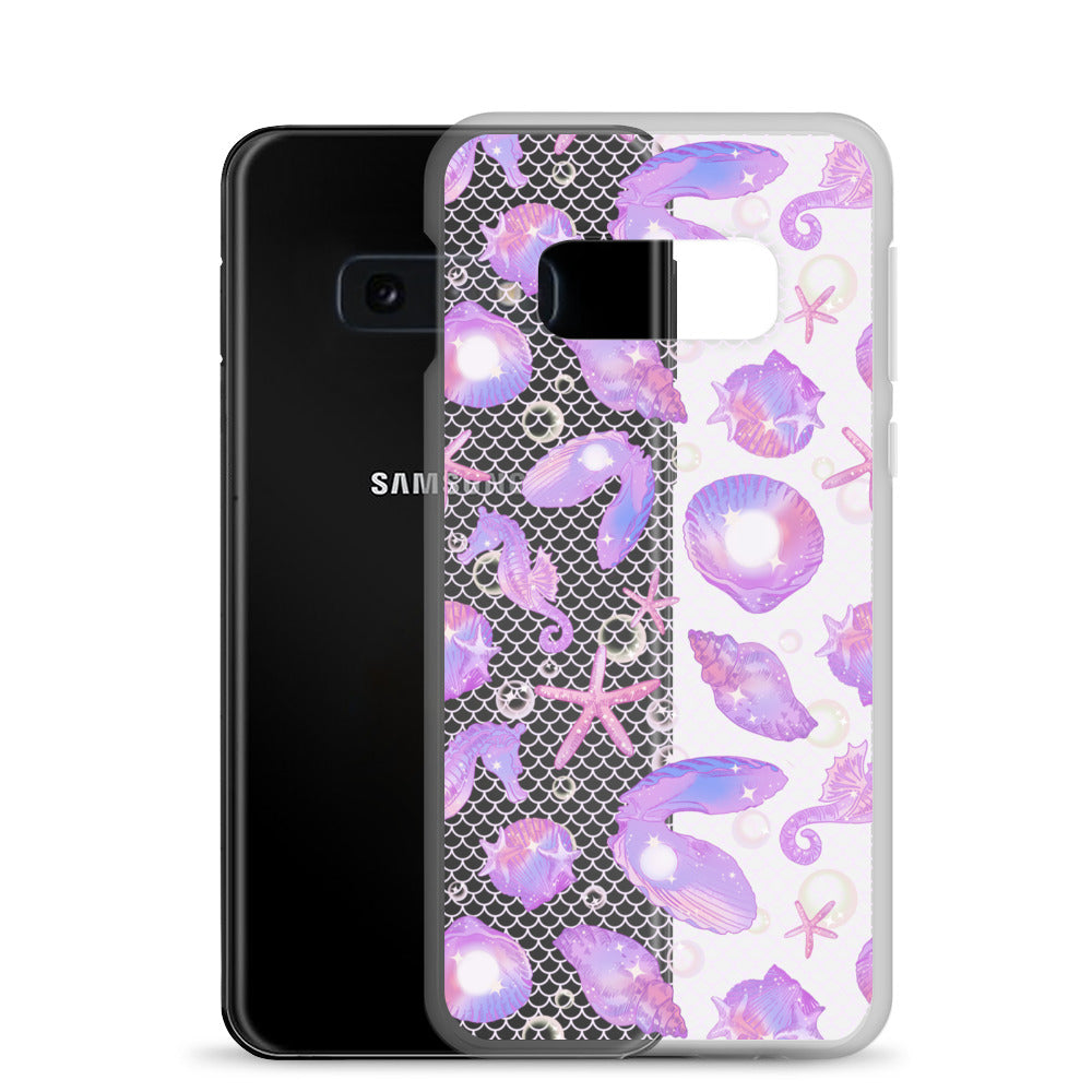 Showcase your style with the Sea Princess Samsung® Clear Case, featuring seashells and sparkles for ultimate protection.