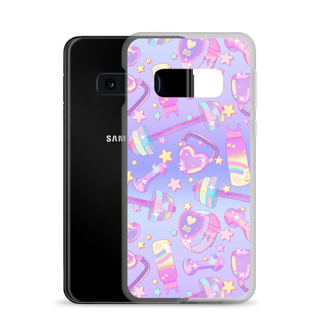 Colorful Glitter Gains Samsung® Clear Case showcases a sleek design, offering protection from scratches and dust.