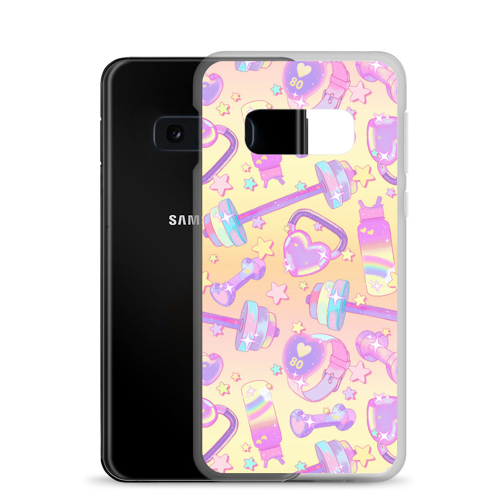 Protect your phone stylishly with the Glitter Gains Samsung® Clear Case, featuring a fun, colorful design.