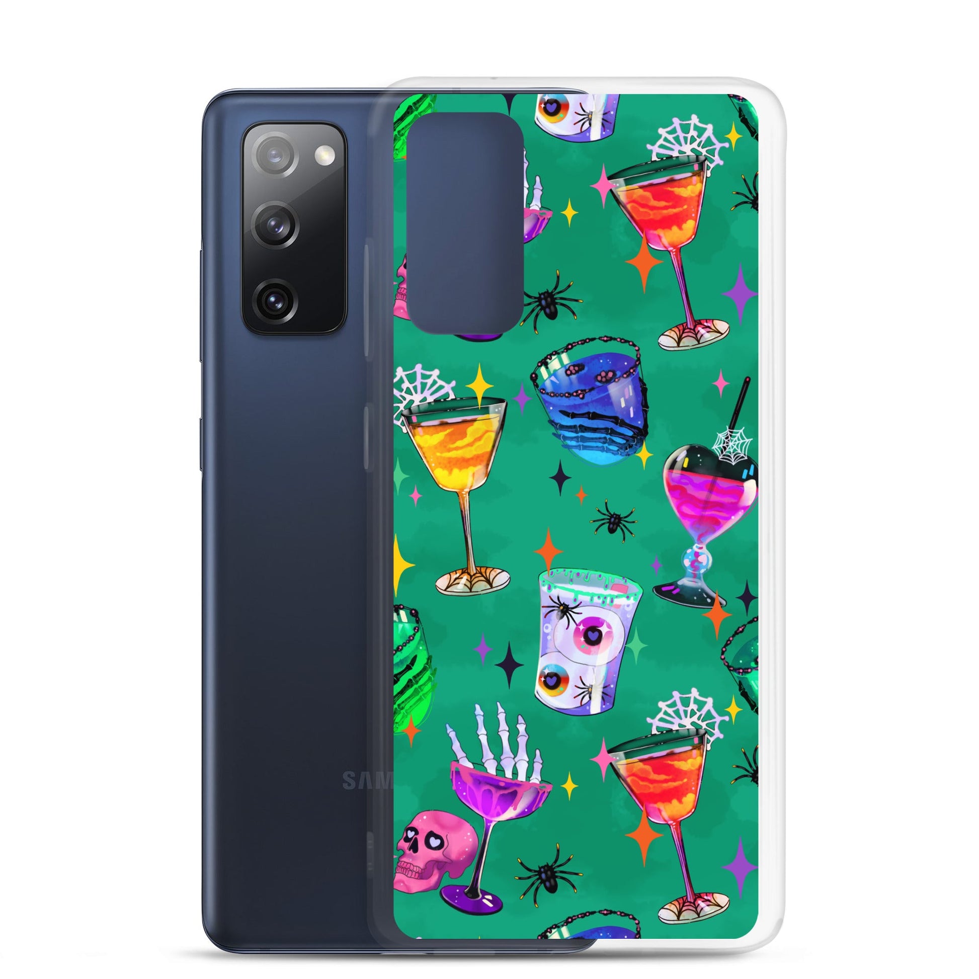 Vibrant Monster Party Samsung® Clear Case featuring playful designs, offering stylish protection for your Galaxy S20 FE.