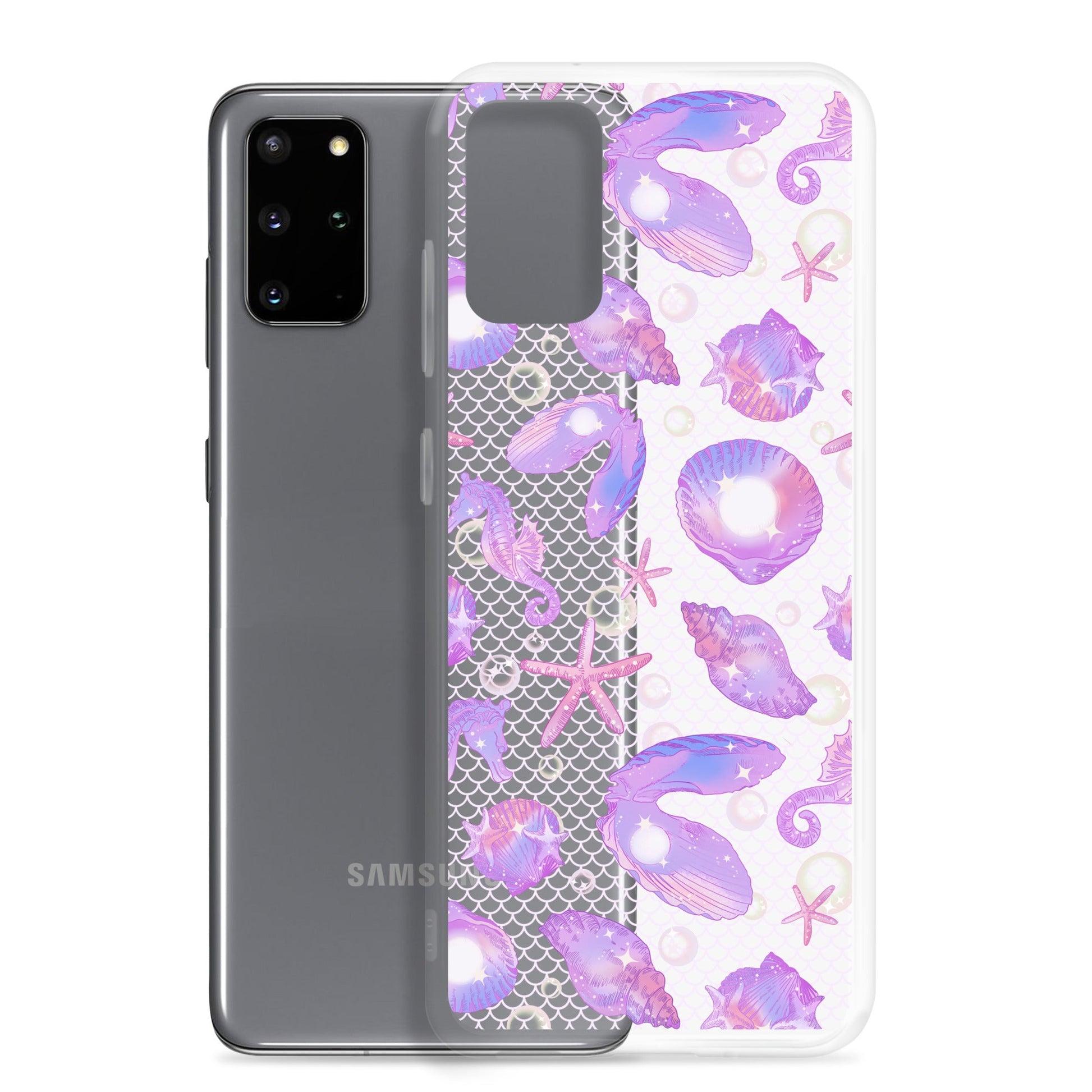 Showcase your style with the Sea Princess Samsung® Clear Case, featuring vibrant seashells and star designs.