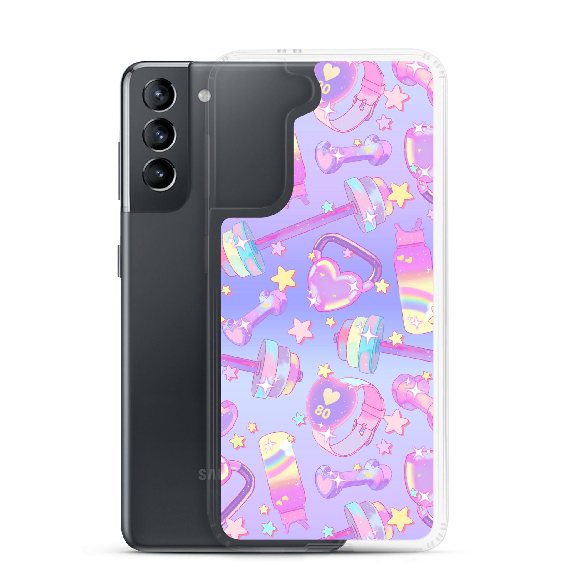 Protect your Samsung® with the Glitter Gains Samsung® Clear Case, featuring a stylish design and durable build.
