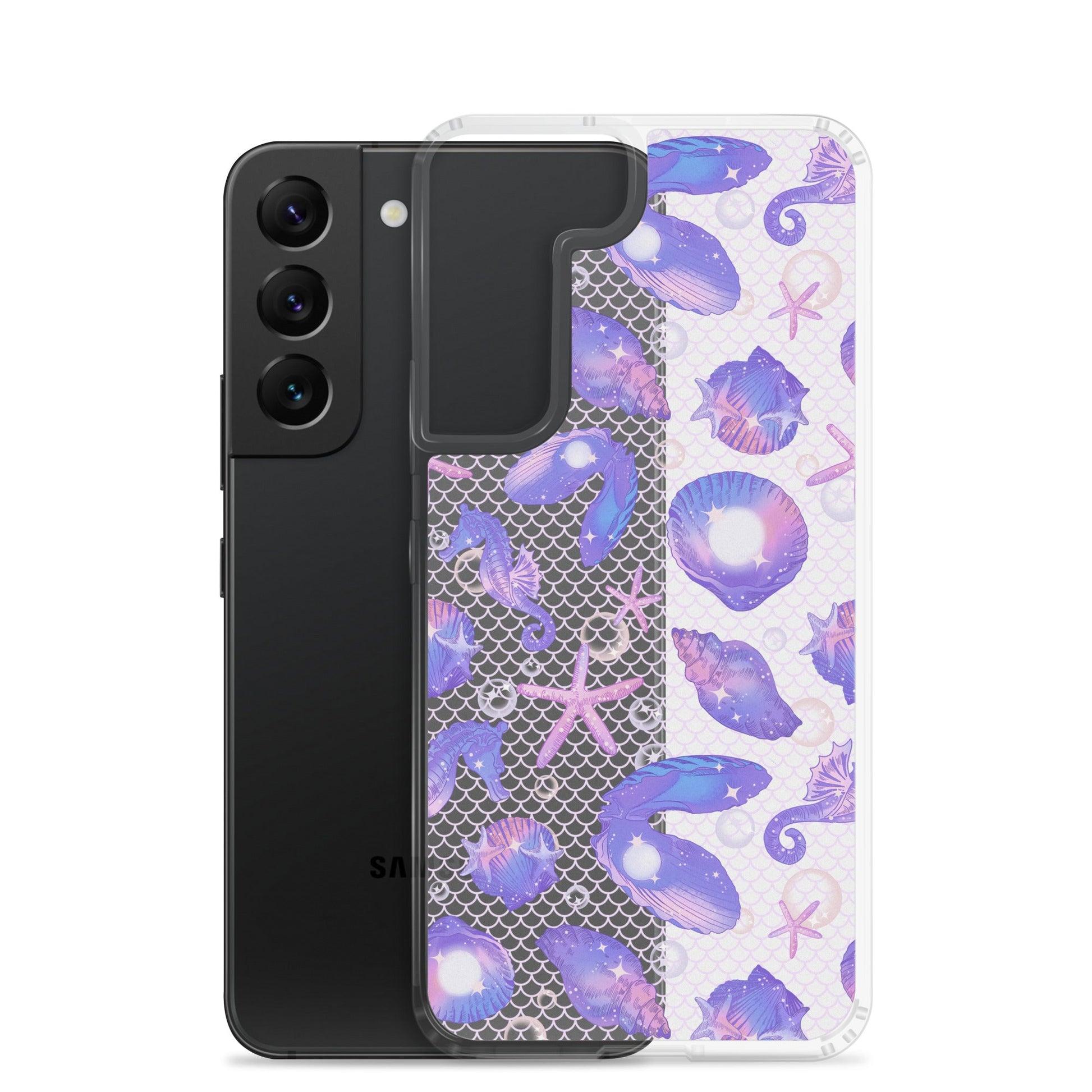 Protect your phone in style with the Sea Princess Samsung® Clear Case featuring vibrant seashell designs.