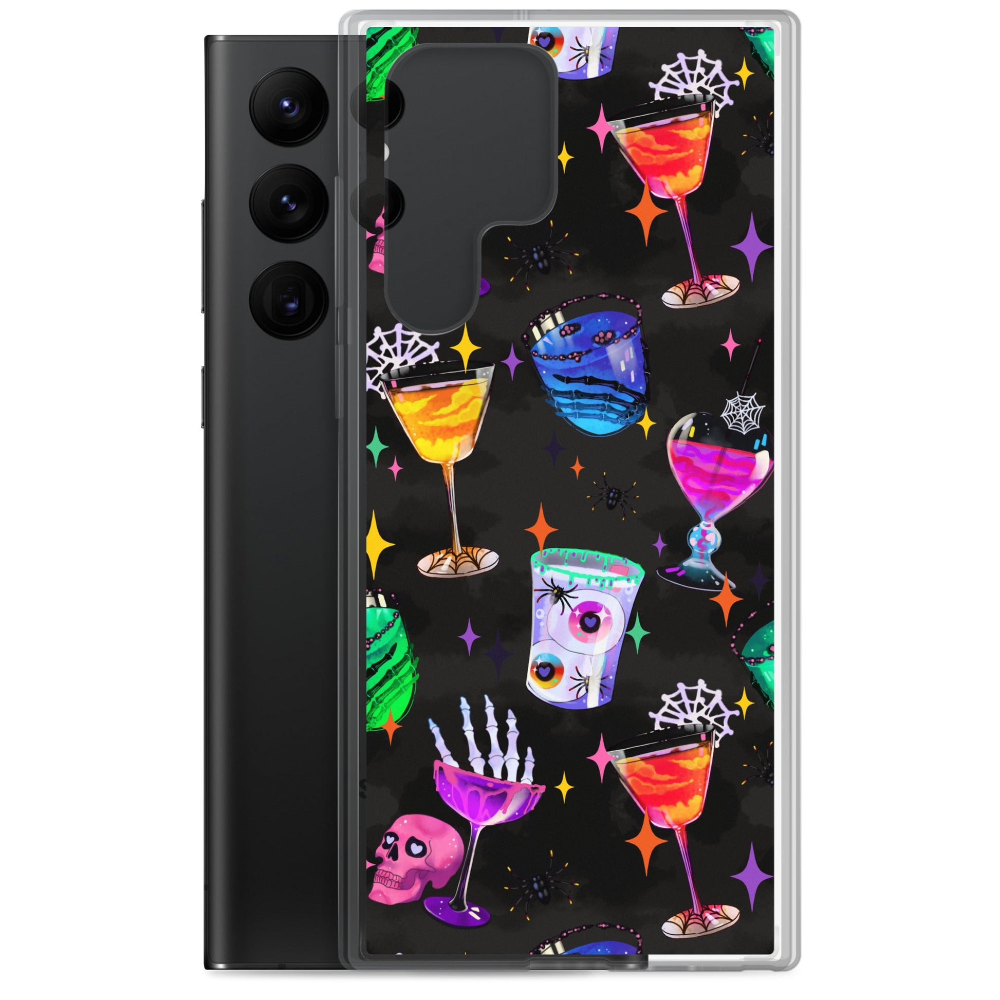Stylish Monster Party Samsung® Clear Case features a vibrant design, ensuring protection from scratches and dirt.