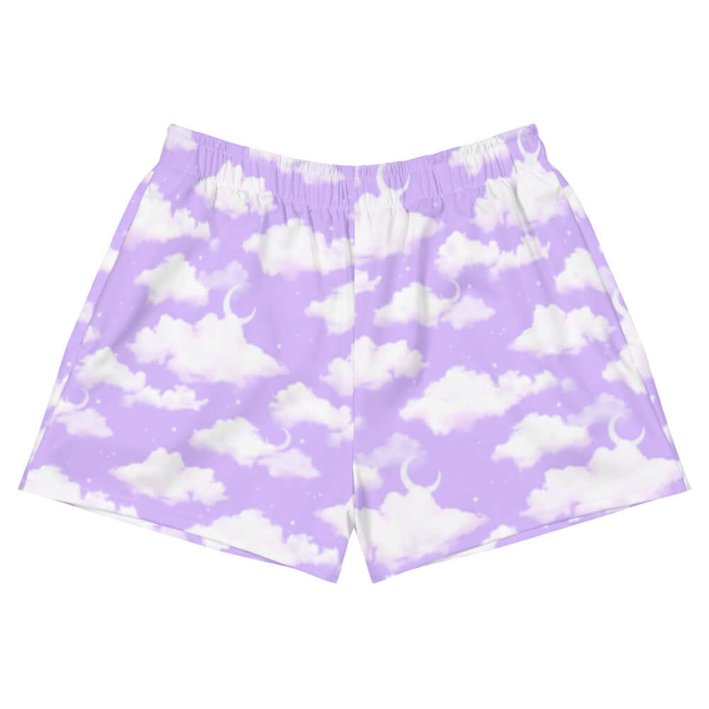 Explore the stylish and comfy Cloudy Sky Athletic Short Shorts, perfect for versatile outfits and everyday wear.