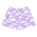 Stylish Cloudy Sky Athletic Short Shorts featuring a cloud pattern, perfect for a comfy yet trendy look.
