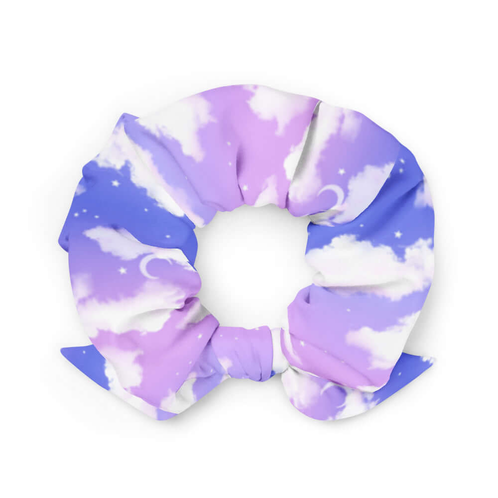 Stylish Cloudy Sky Scrunchie with pastel colors, perfect for any outfit. Get yours now at our store!