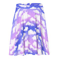 Dreamy Cloudy Sky Skater Skirt in vibrant purple and blue, perfect for any body type and style.