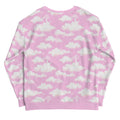 Soft pink Cloudy Sky Sweatshirt featuring dreamy clouds, perfect for cozy days and stylish looks.