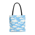 Lightweight and stylish, the Cloudy Sky Tote Bag (Blue) features a versatile design perfect for any outfit.