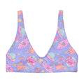Colorful Space Padded Bikini Top features a playful print, perfect for a trendy, kawaii-inspired summer look.