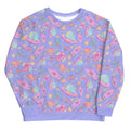 Colorful Space Sweatshirt features a mesmerizing print, perfect for a kawaii-inspired look in Harajuku style.