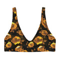 Stylish Enchanted Rose Padded Bikini Top featuring a vibrant floral design, perfect for mix-and-match beach looks.