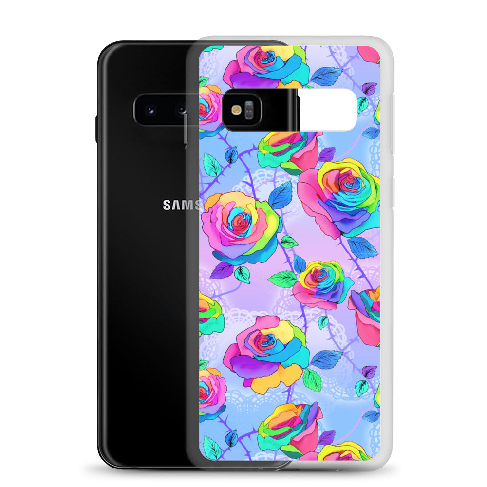 Protect your phone with the vibrant Enchanted Rose Samsung® Clear Case, designed for style and durability.