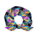 Colorful Enchanted Rose Scrunchie featuring vibrant floral patterns, perfect for enhancing your style and aesthetic.