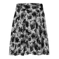 Flared Enchanted Rose Skater Skirt featuring elegant rose blossoms, perfect for a stylish and smooth look.