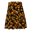 Flared Enchanted Rose Skater Skirt featuring elegant rose blossoms, perfect for a stylish look.