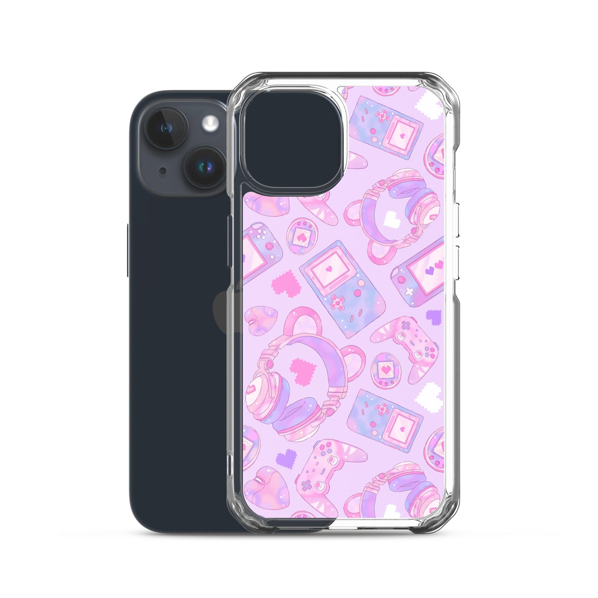 Protect your phone in style with the Gamer Girl iPhone® Clear Case, featuring a cute gaming-inspired design.