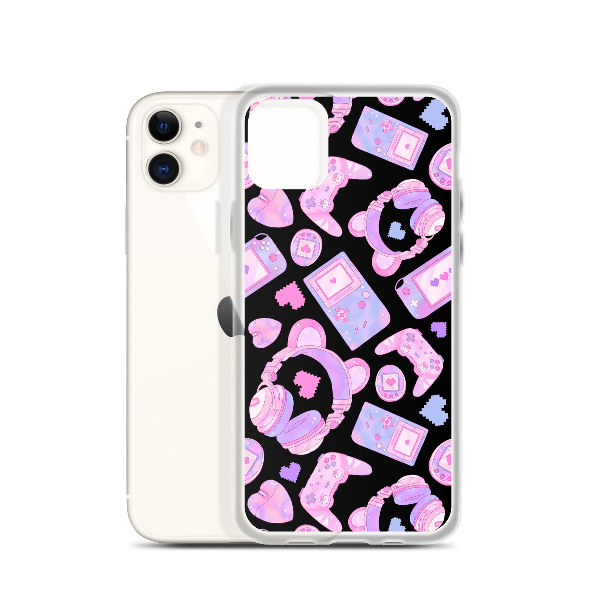 Protect your phone in style with the Gamer Girl iPhone® Clear Case, featuring a vibrant gaming design.