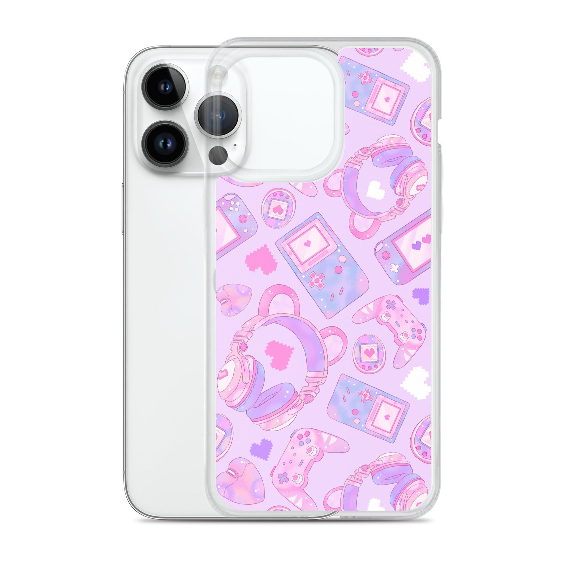 Gamer Girl iPhone® Clear Case with a cute design, offering protection against scratches and easy access to ports.