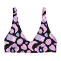 Gamer Girl Padded Bikini Top features a fun gaming design, perfect for stylish swims and mixing with your favorite looks.