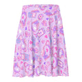 Gamer Girl Skater Skirt features playful 8-bit hearts and pastel gaming gear, perfect for every gaming enthusiast.