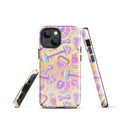 Stylish Glitter Gains iPhone® Tough Case features vibrant patterns, offering durable protection and trendy design.