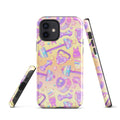 Stylish Glitter Gains iPhone® Tough Case featuring a colorful design for durable phone protection and impact absorption.