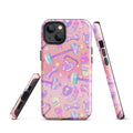 Stylish Glitter Gains iPhone® Tough Case with a colorful design, offering durable protection and impact absorption.
