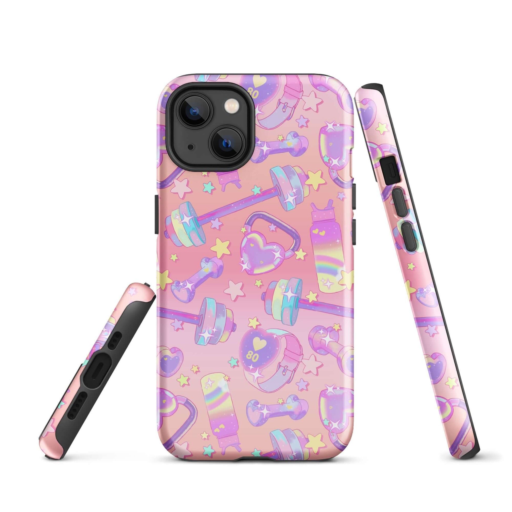 Stylish Glitter Gains iPhone® Tough Case with a colorful design, offering durable protection and impact absorption.