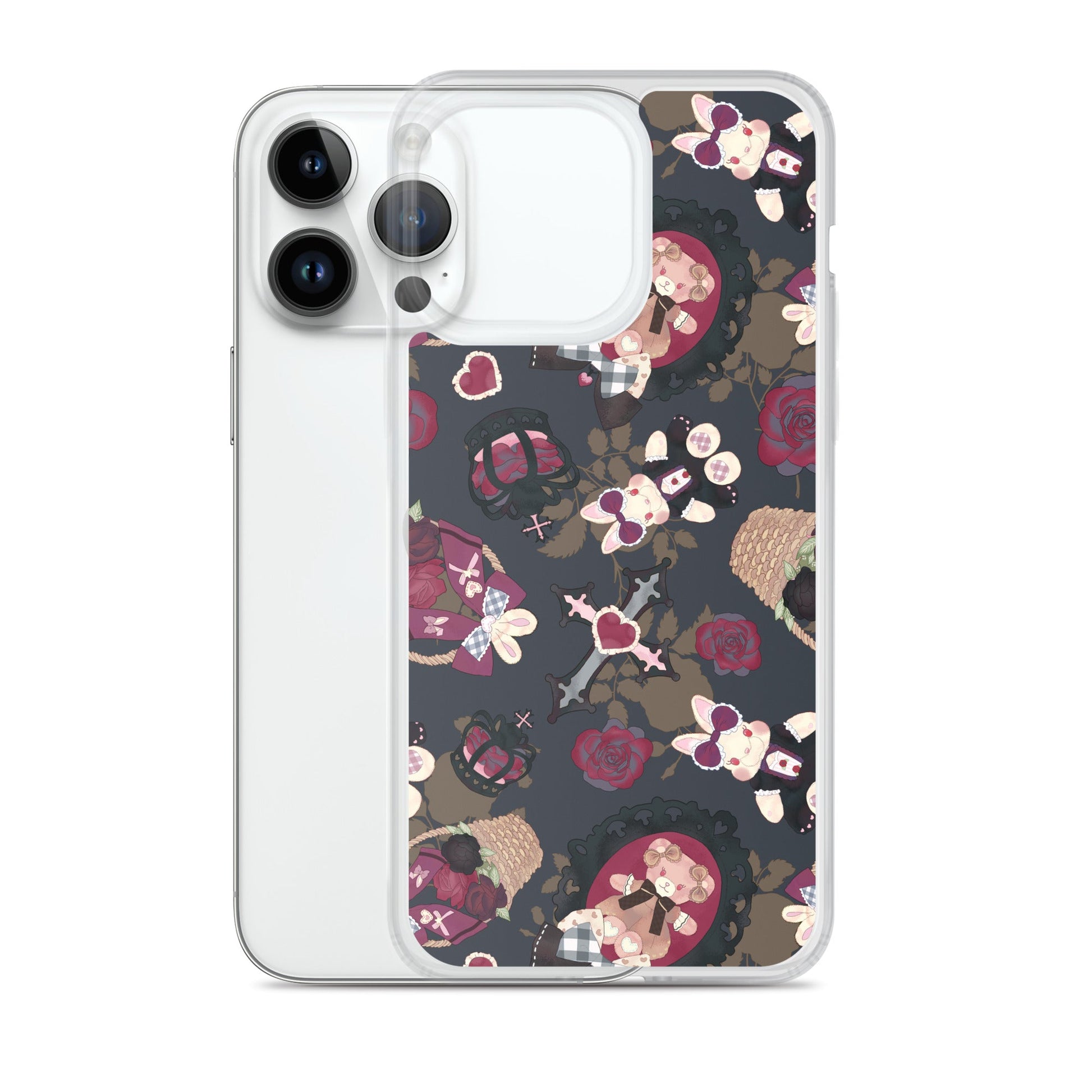 Stylish Gothic Teddy iPhone® Clear Case offers sleek protection against scratches and dirt with a flexible design.
