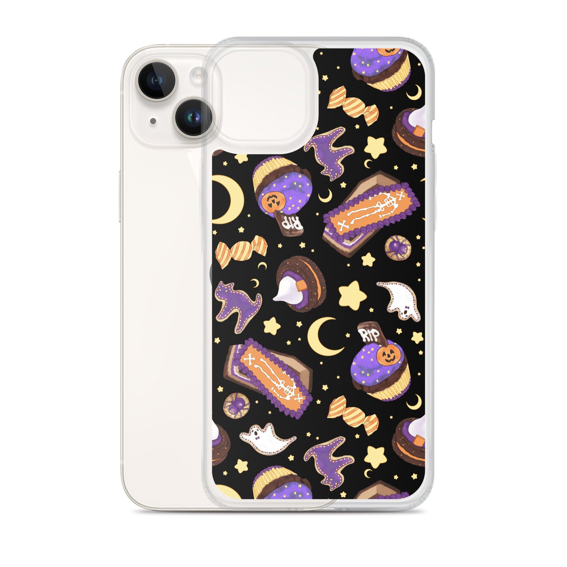 Sleek Halloween Treat iPhone® Clear Case protects your phone with a fun design, perfect for spooky season!