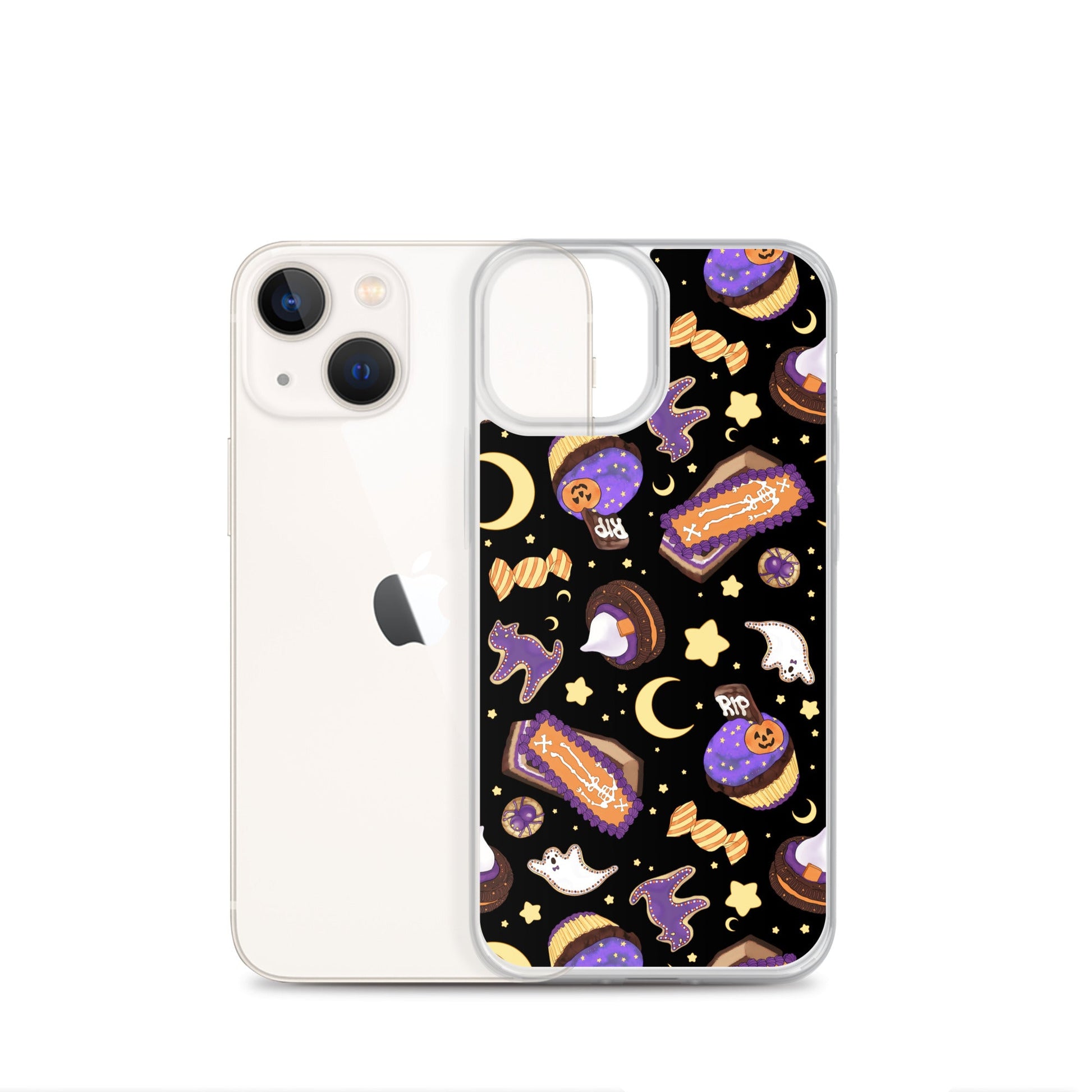 Protect your phone in style with the Halloween Treat iPhone® Clear Case, featuring fun Halloween designs.
