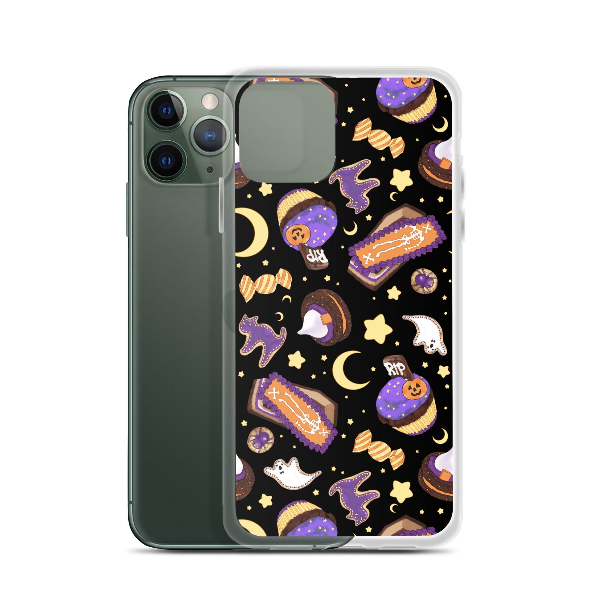 Protect your phone in style with the Halloween Treat iPhone® Clear Case, featuring fun Halloween-themed designs.