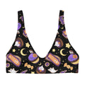 Get festive with the Halloween Treat Padded Bikini Top featuring spooky treats for a fun beach style!