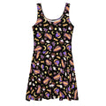 Stylish Halloween Treat Skater Dress with fun prints, flaring skirt, and comfy fabric perfect for festive occasions.