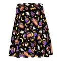 Stylish Halloween Treat Skater Skirt featuring sweet treats and a comfy elastic waistband for all body types.