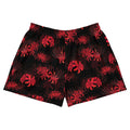Higanbana Athletic Short Shorts feature a striking red floral design, perfect for the confident femme-fatale look.