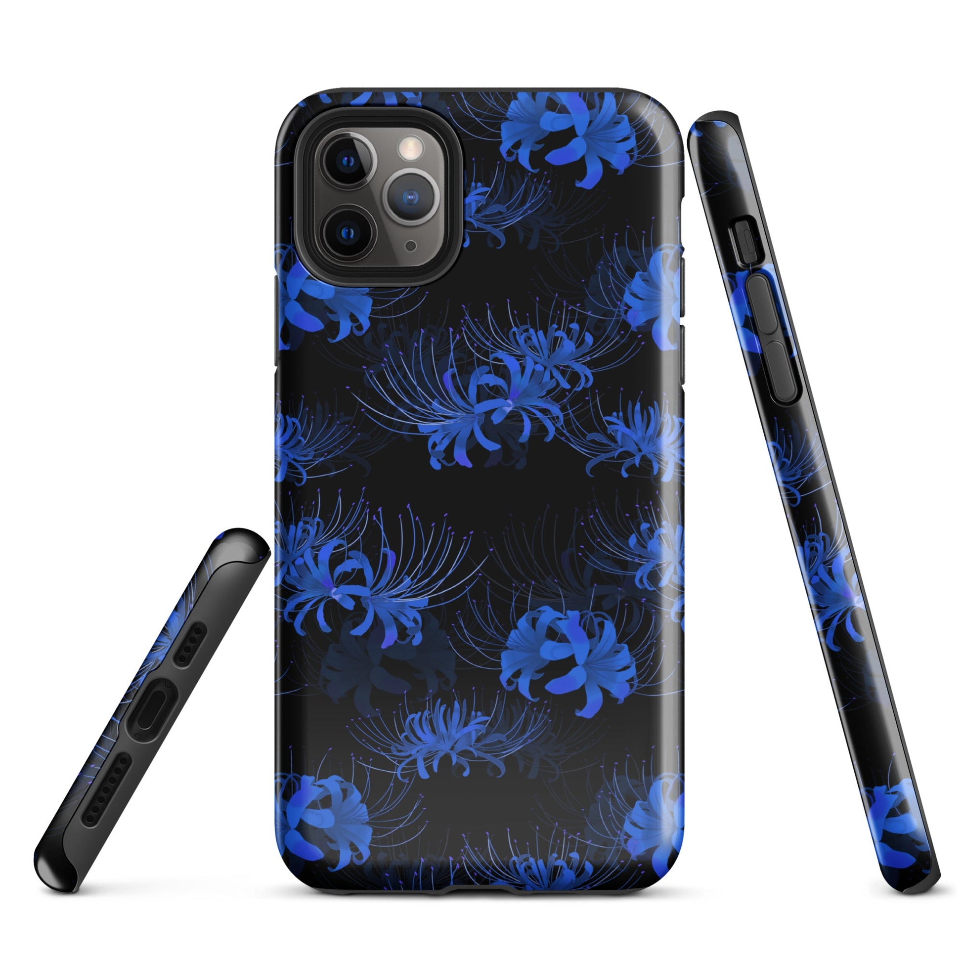 Stylish Higanbana iPhone® Tough Case features a durable design with impact-resistant polycarbonate and TPU lining.