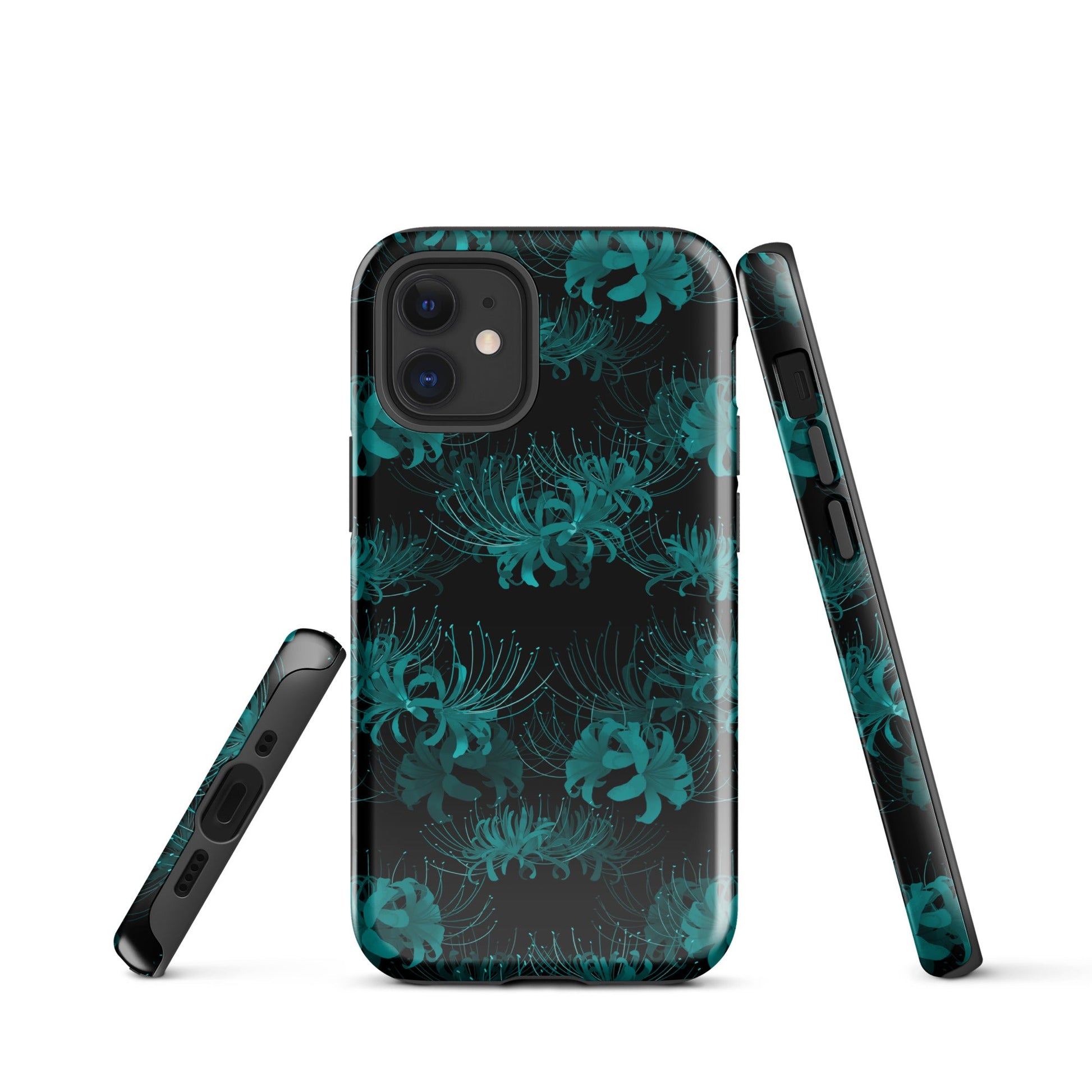 Stylish Higanbana iPhone® Tough Case featuring a dual-layer design for protection and impact absorption.