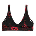Stylish Higanbana Padded Bikini Top in red, perfect for a feminine yet edgy summer look. Mix and match for versatility.