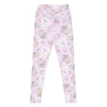 Stylish High-waisted Anniversary Leggings in pastel floral design, combining elegance and comfort for everyday wear.