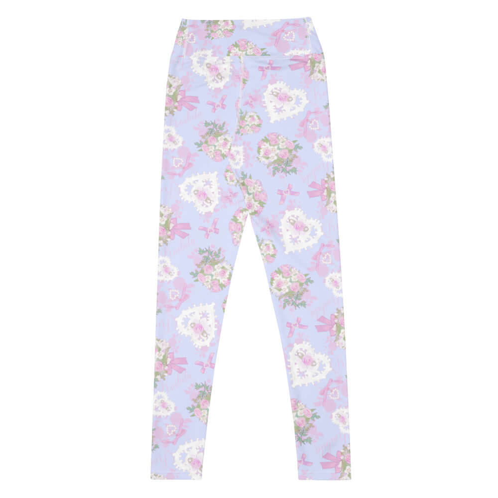Stylish High-waisted Anniversary Leggings in floral print, combining elegance and comfort for everyday wear.