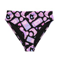 High-waisted Gamer Girl Bikini Bottom features vibrant 8-bit hearts and pastel gaming consoles for stylish beach fun.