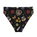 High-waisted Gothic Tea Time Bikini Bottom featuring a vibrant, unique design for stylish comfort. Perfect for summer!