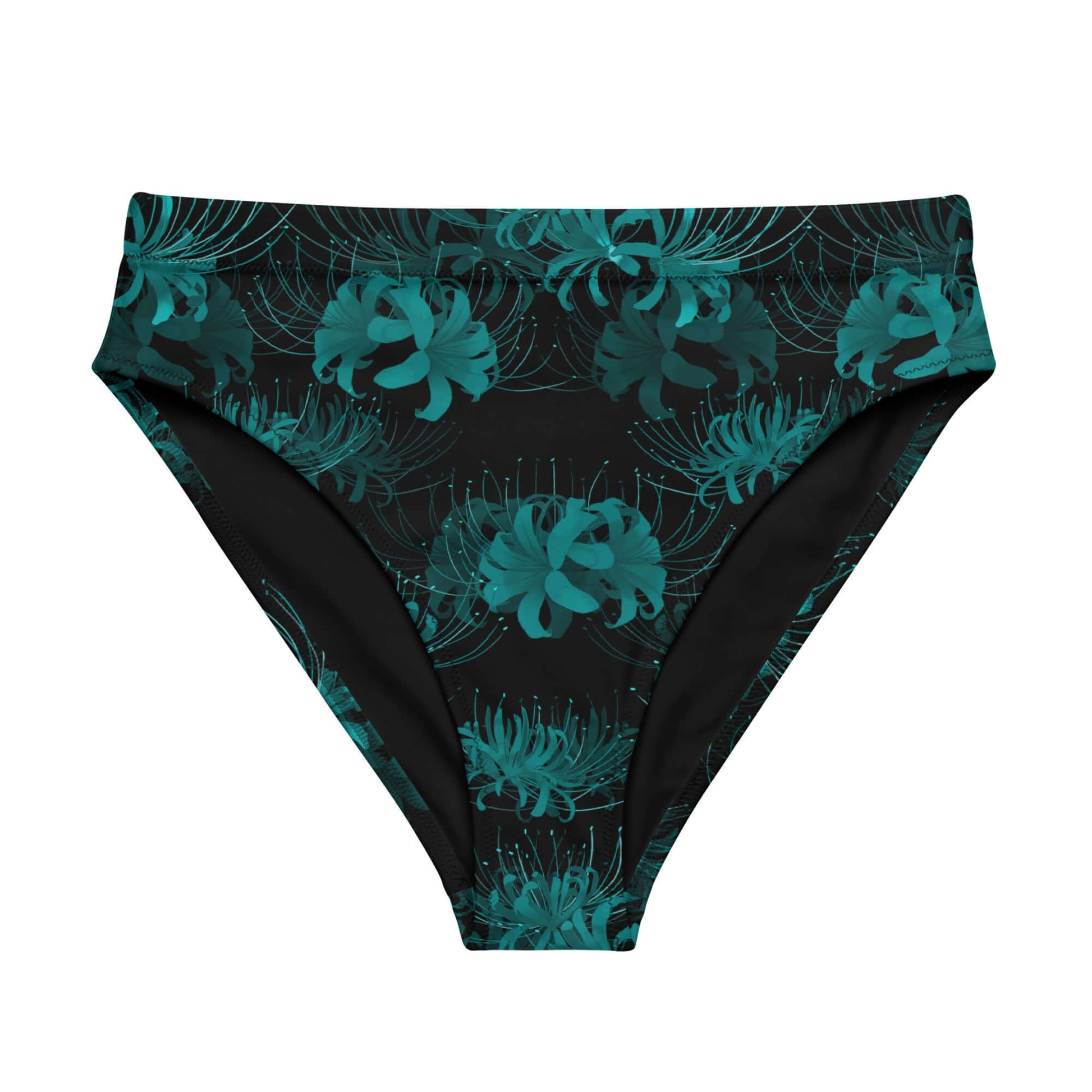 Stylish high-waisted Higanbana Bikini Bottom offers comfort and versatility for beach adventures at your favorite store.