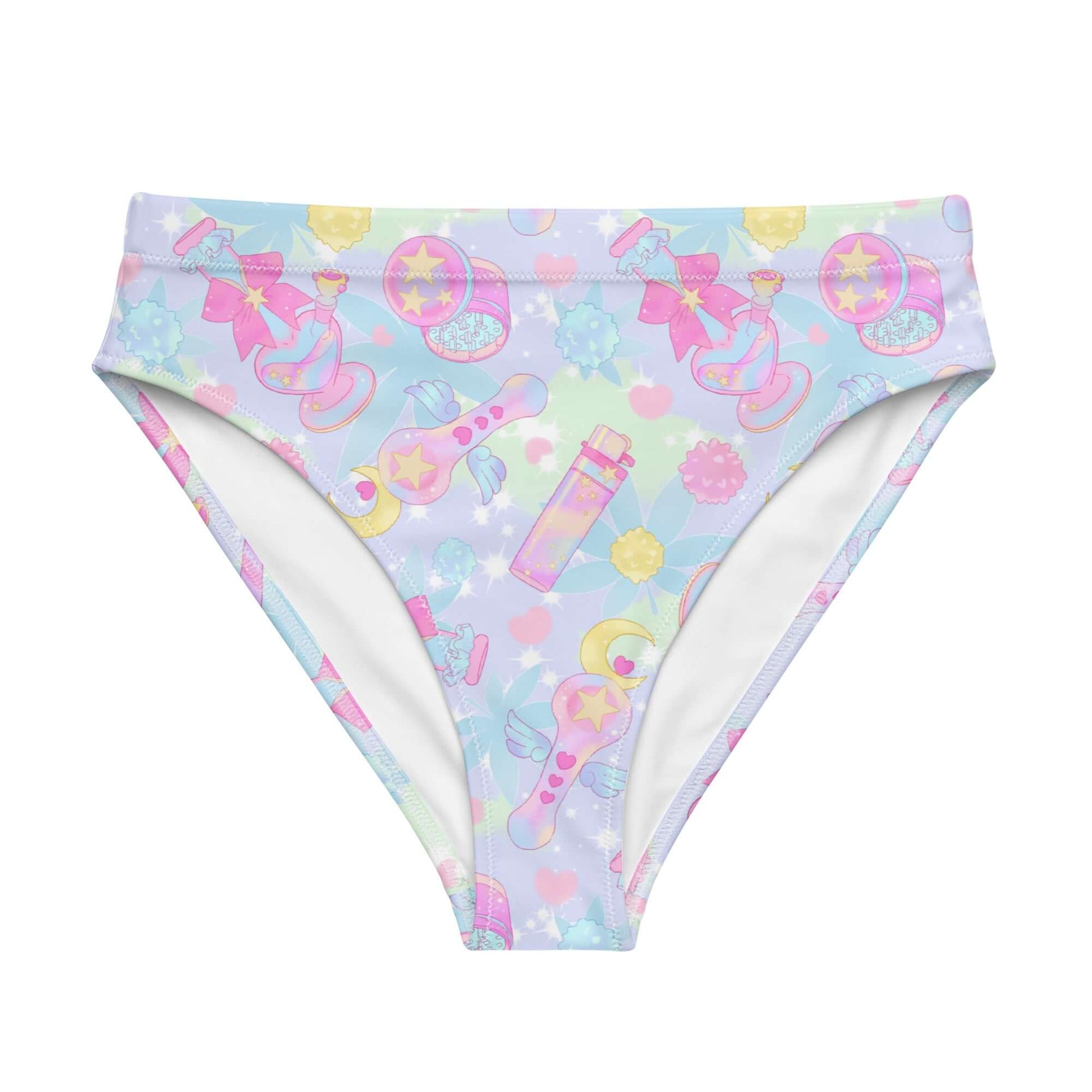 Soft and stylish, the High-waisted Indica Magica Bikini Bottom is perfect for magical beach adventures.