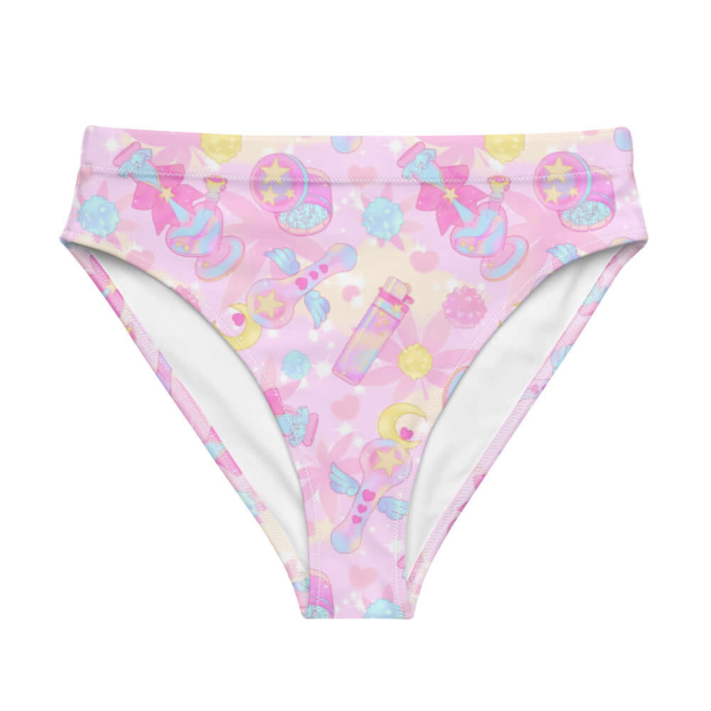 Soft and stylish, the High-waisted Indica Magica Bikini Bottom is perfect for magical beach adventures.