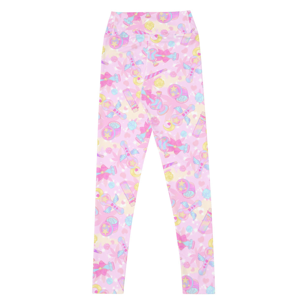 Shop our High-waisted Indica Magica Leggings, featuring a colorful, playful design perfect for magical girls!